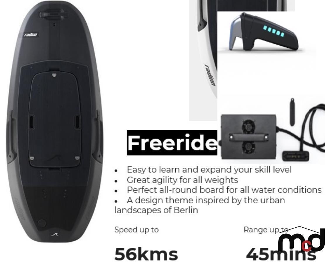 Unused Radinn Freeride Urban Rebel Jet Board w/ Charger